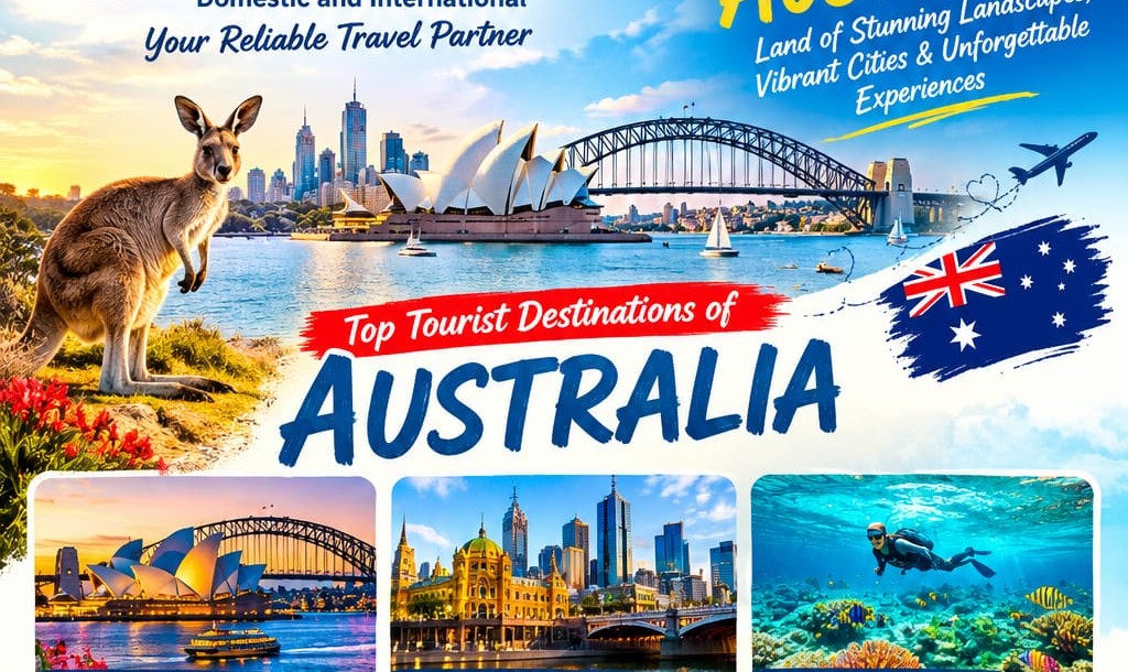 Australia travel with Sydney Harbour and Australian landscapes